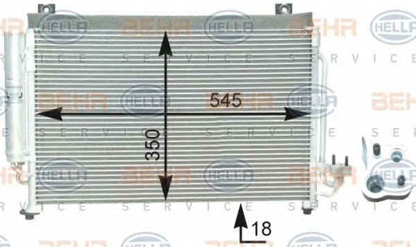 Condensator, climatizare KIA RIO 00-05