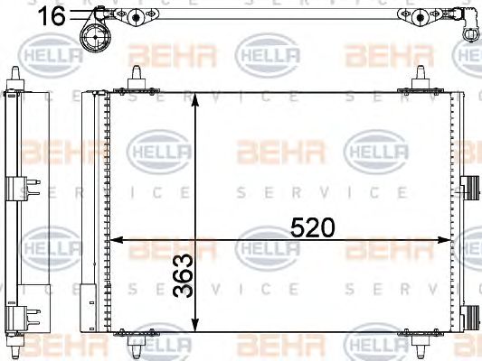 Condensator, climatizare CITROEN BERLINGO 05-1,6