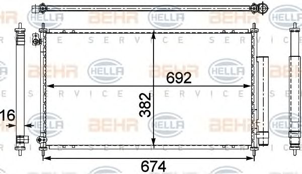 Condensator, climatizare HONDA ACCORD 2,0 03-