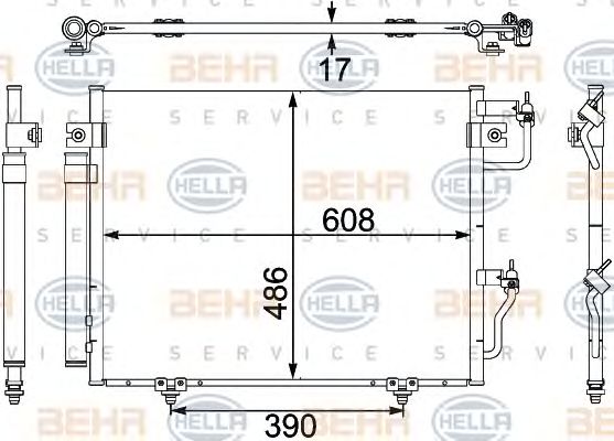 Condensator, climatizare MITSUBISHI PAJERO 00-