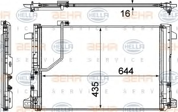 Condensator, climatizare MERCEDES-BENZ W204 C-CLASSE 07-