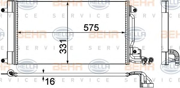 Condensator, climatizare VW POLO 08-/SKODA FABIA/SEAT IBIZA