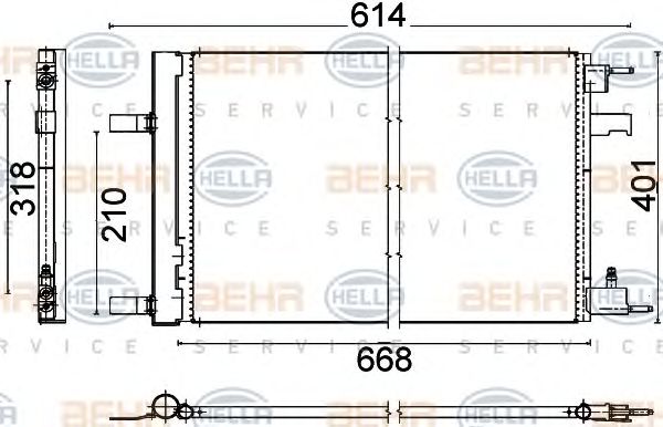 Condensator, climatizare OPEL ASTRA J 1,3-1,7 09-