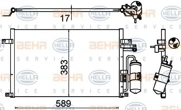 Condensator, climatizare CHEVROLET EPICA 06-