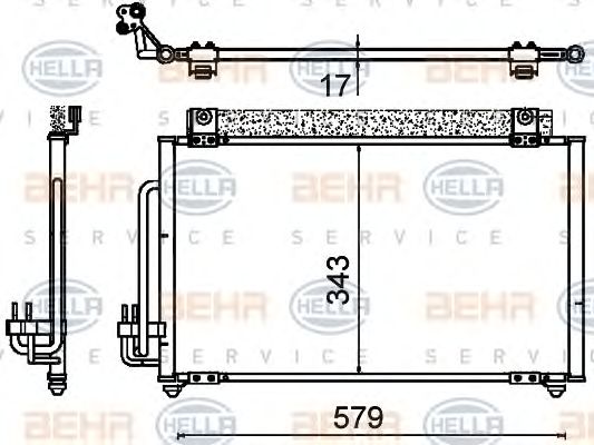 Condensator, climatizare KIA RIO 00-05