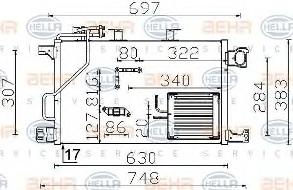 Condensator, climatizare MERCEDES-BENZ W203/S203 CDI 00-