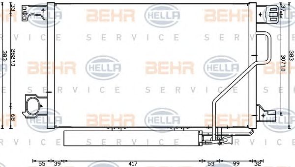 Condensator, climatizare MERCEDES-BENZ C209/A209/W203/CL203