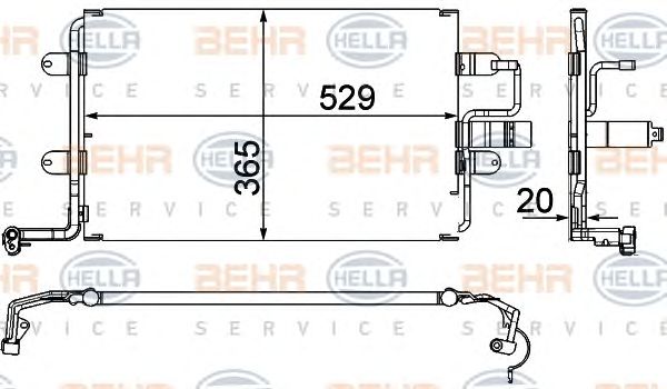 Condensator, climatizare VW A3/OCTAVIA/TOLEDO