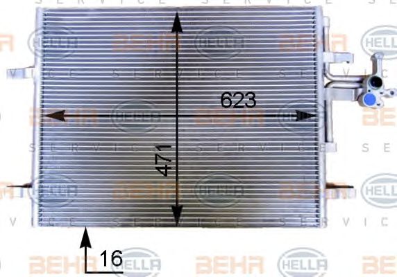 Condensator, climatizare VOLVO V60 10-, XC60 08-, S60 II 10-,