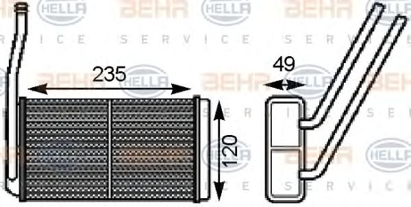 Schimbator caldura, incalzire habitaclu LANDROVER FREELANDER 1.8/2.0D/2.5 02/98-10/06