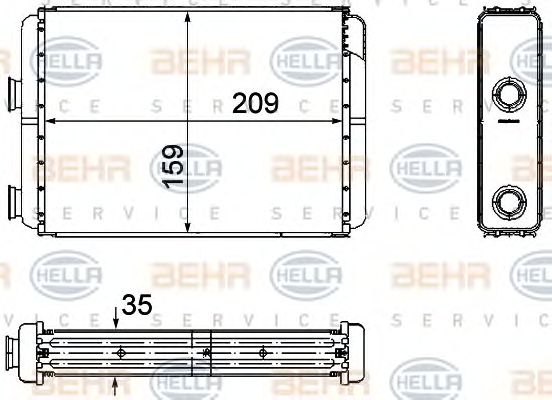 Schimbator caldura, incalzire habitaclu FIAT PUNTO 99-/ DOBLO 00-