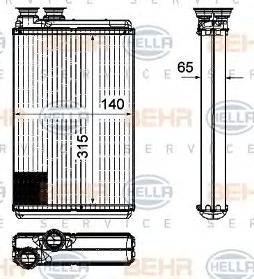 Schimbator caldura, incalzire habitaclu PEUGEOT 407 04- CITROEN C5 04-