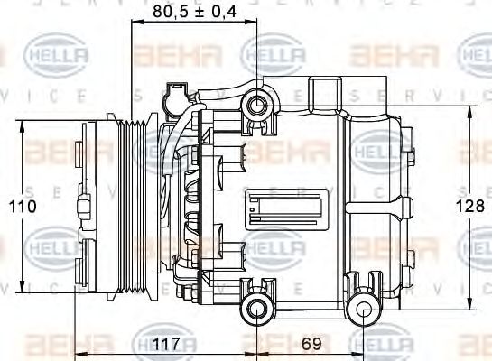 Compresor, climatizare FORD MONDEO SCROLL-90V