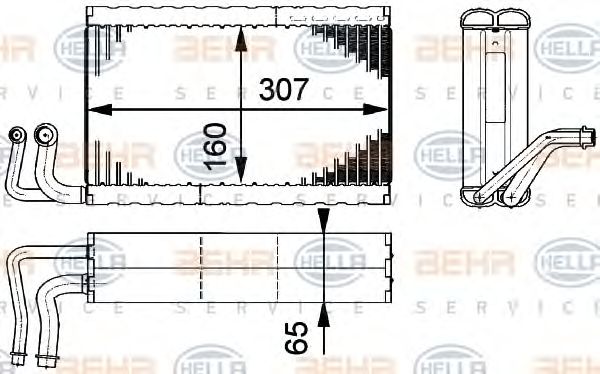 evaporator,aer conditionat BMW E60/E61/E63/E64 03-