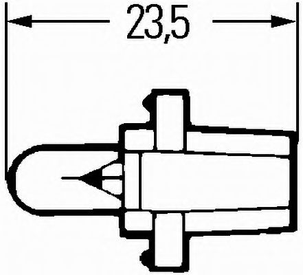 Bec HELLA T5 12V 2W B8.3d