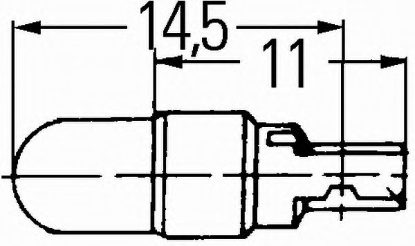 Bec HELLA T5 12V 1.2W W2x4.6d