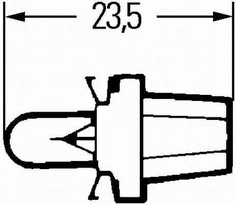 Bec HELLA T5 24V 1W W2x4.6d