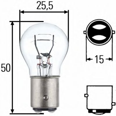 Bec HELLA P21/5W 12V 21/5W BAY15d