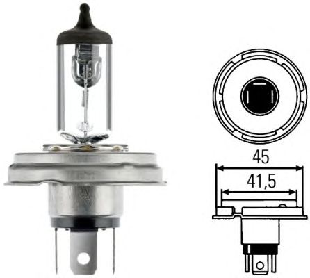 Bec HELLA R2 12V 45/40W P45t