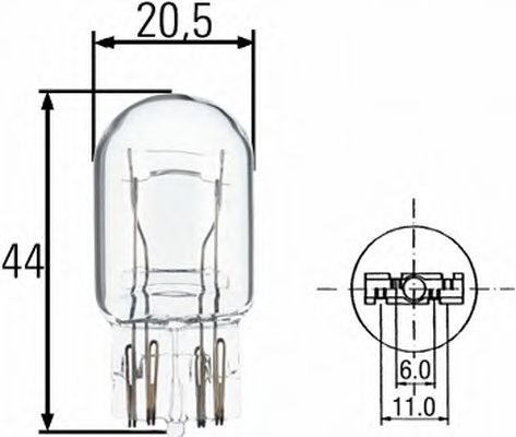 Bec HELLA W21/5W 12V 21/5W W3x16q