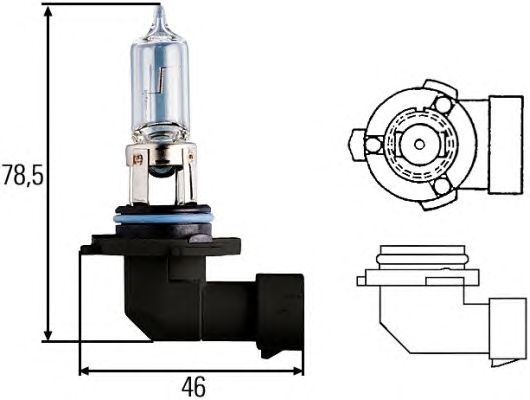 Bec HELLA HB3 12V 60W P20d