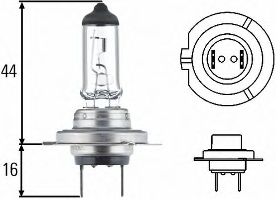 Bec HELLA H7 12V 55W Px26d Blue Light