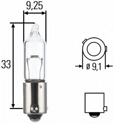 Bec HELLA H21W 24V 21W BAY9s