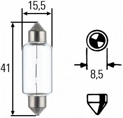 Bec HELLA C10W 24V 10W SV8.5-8