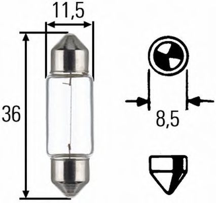 Bec HELLA C5W 12V 5W SV8.5-8