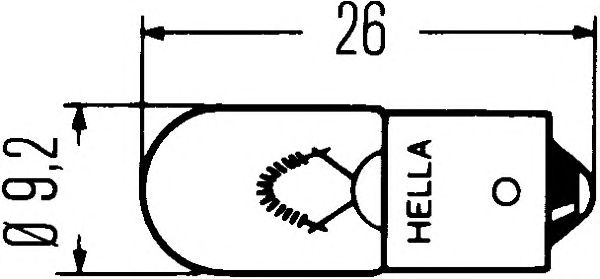 Bec HELLA T4W 12V 4W BA9s