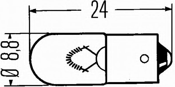 Bec HELLA T2W 24V 2W BA9s