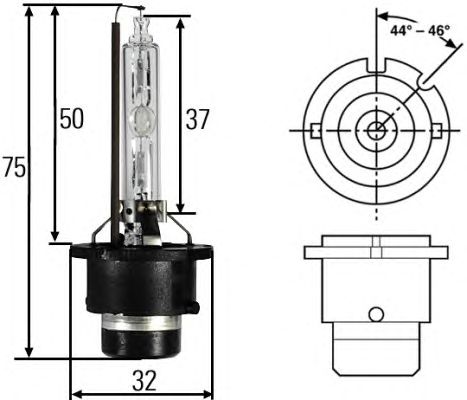 Bec far principal XENON D2S 35W COLOR LIGHT 5000K +30% P32D-2 2500H