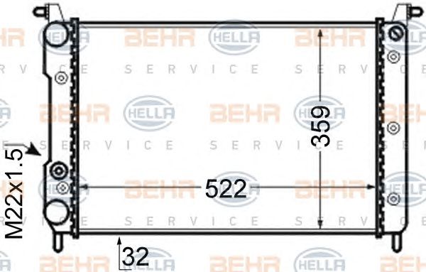 Radiator, racire motor FIAT PALIO 1,2-1,6