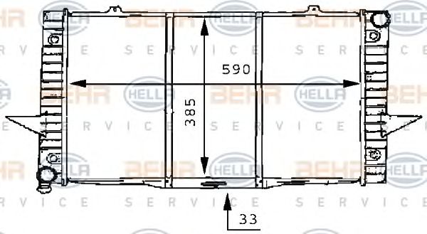 Radiator, racire motor VOLVO S70/V70 97-