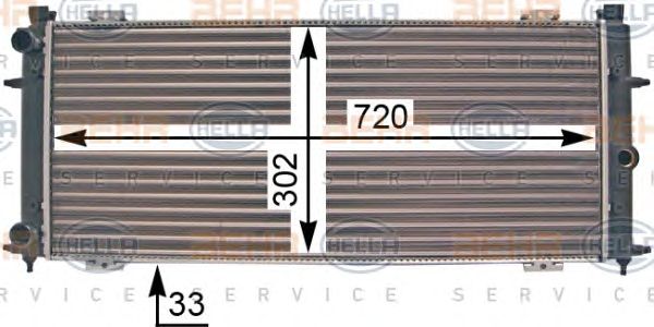 Radiator, racire motor VW T4 1,9/2,4/2,5D 90-