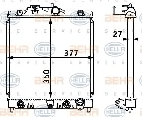 Radiator, racire motor HONDA CIVIC 1,6 91-