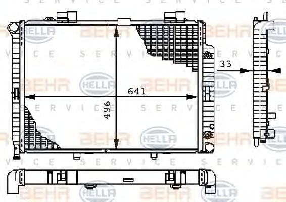 Radiator, racire motor MERCEDES-BENZ W210 2,0-3,2D/B