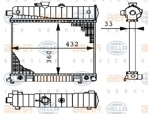 Radiator, racire motor MERCEDES-BENZ W202/W210 180-230 93-02 -AC