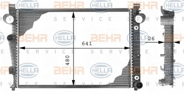 Radiator, racire motor MERCEDES-BENZ S 99- 2.8, 3.2