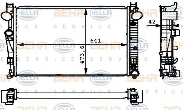 Radiator, racire motor MERCEDES-BENZ S 99- 4.3, 5.0