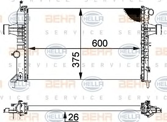 Radiator, racire motor OPEL ASTRA F/G 1,6-1,8 98-