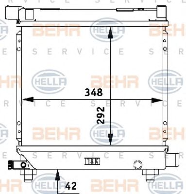 Radiator, racire motor MERCEDES-BENZ W124/201 M102