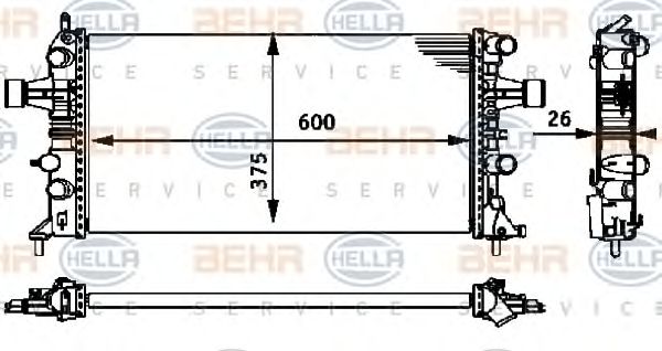 Radiator, racire motor OPEL ASTRA G 00- 1,2 16V