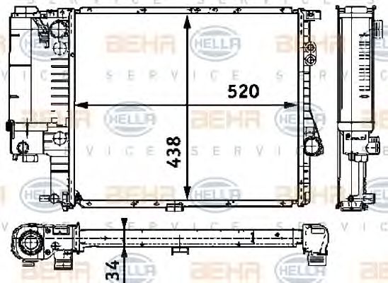 Radiator, racire motor BMW E39 520-528I 96-00