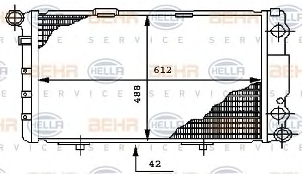 Radiator, racire motor MERCEDES-BENZ W124 3,0TD 86-95