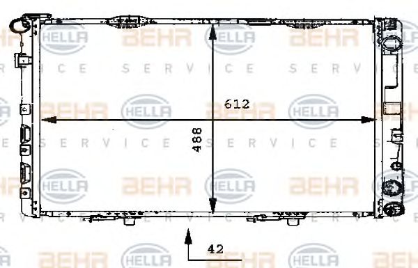 Radiator, racire motor MERCEDES-BENZ W124 4,2B 92-95