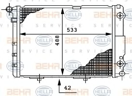 Radiator, racire motor MERCEDES-BENZ W124 250/300D/TD 93-96