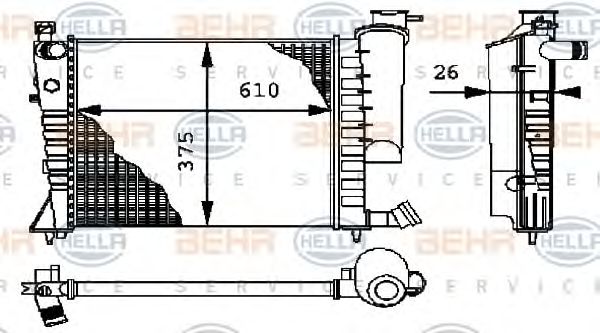 Radiator, racire motor CITROEN XSARA 1,4-1,9B