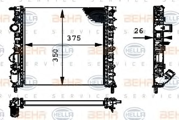 Radiator, racire motor RENAULT CLIO II 1,1/1,2 98-03 -AC