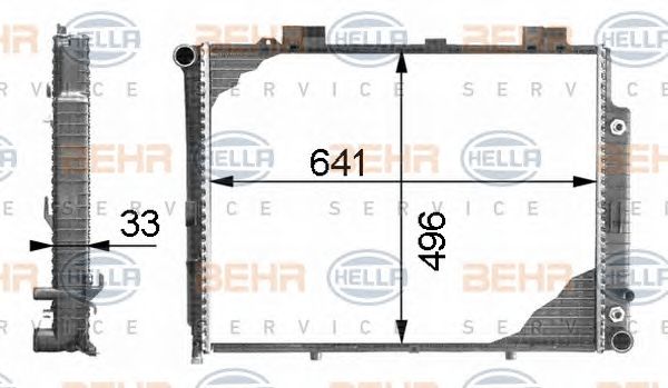 Radiator, racire motor MERCEDES-BENZ W210/S210 200-220 98-02 +/-AC